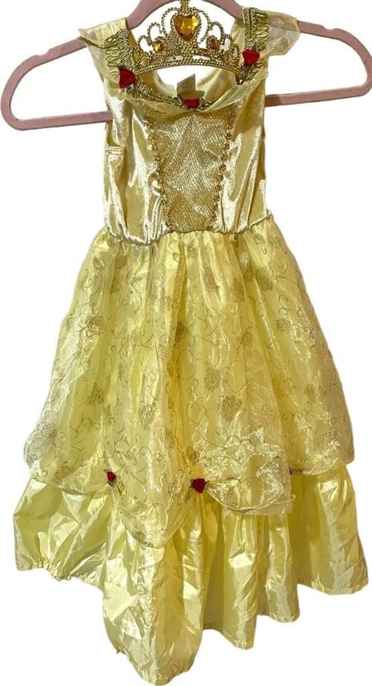 Disney Princess Belle Costume Dress and Tiara